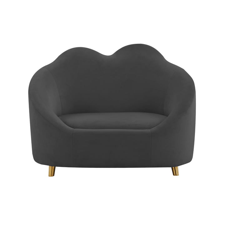 Cloud Black Velvet Pet Bed