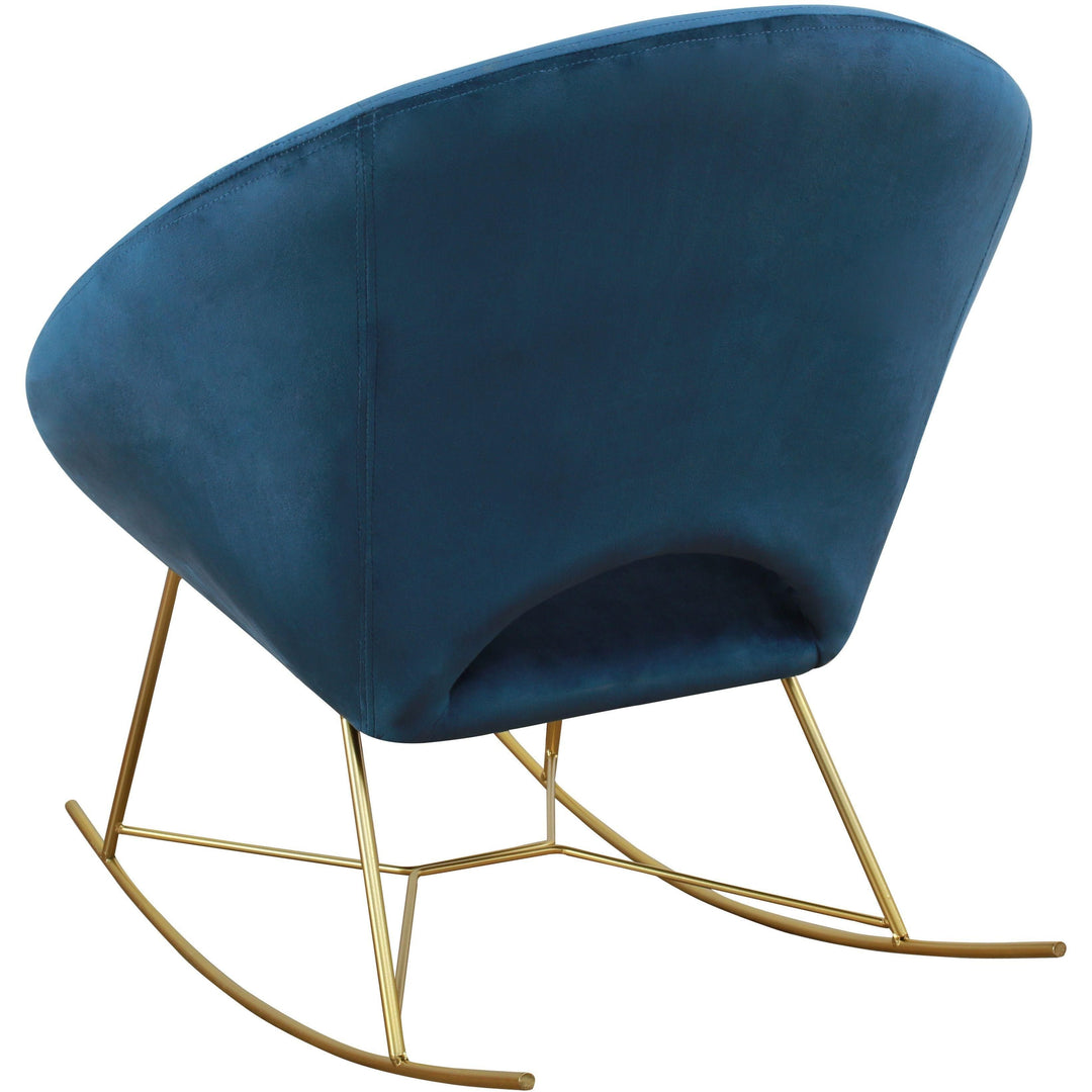 Nolan Navy Velvet Rocking Chair