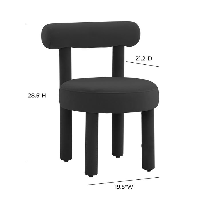 Carmel Black Velvet Chair