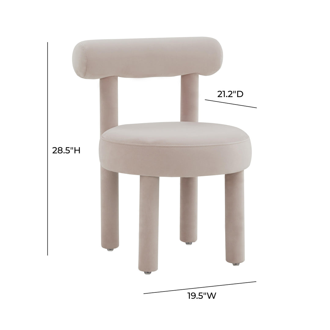 Carmel Blush Velvet Chair