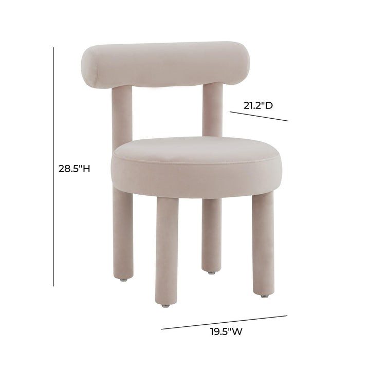 Carmel Blush Velvet Chair