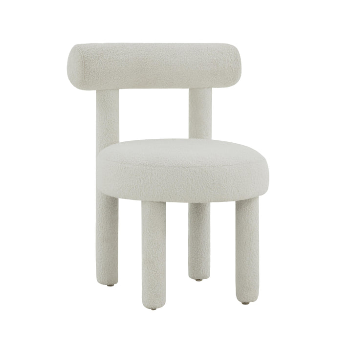 Carmel White Boucle Chair
