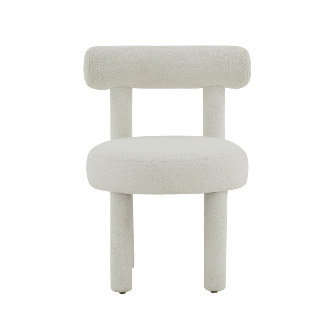 Carmel White Boucle Chair