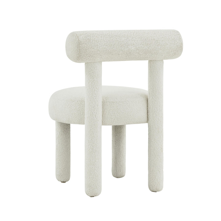 Carmel White Boucle Chair