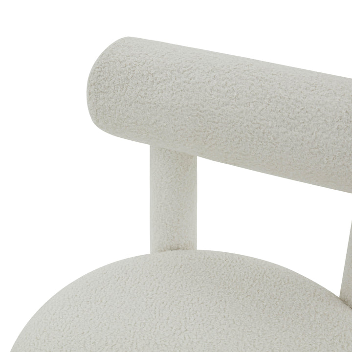 Carmel White Boucle Chair