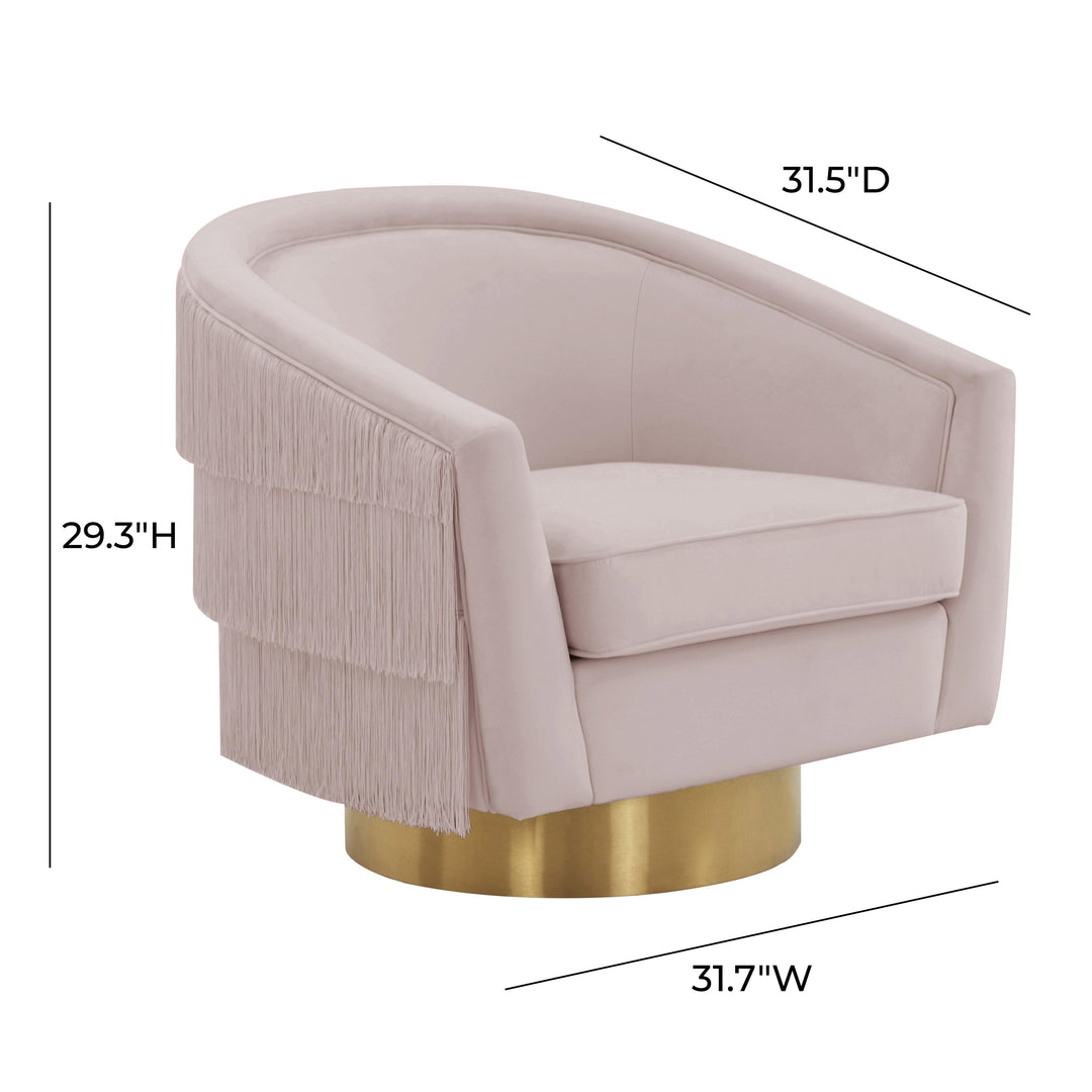 Flapper Blush Swivel Chair