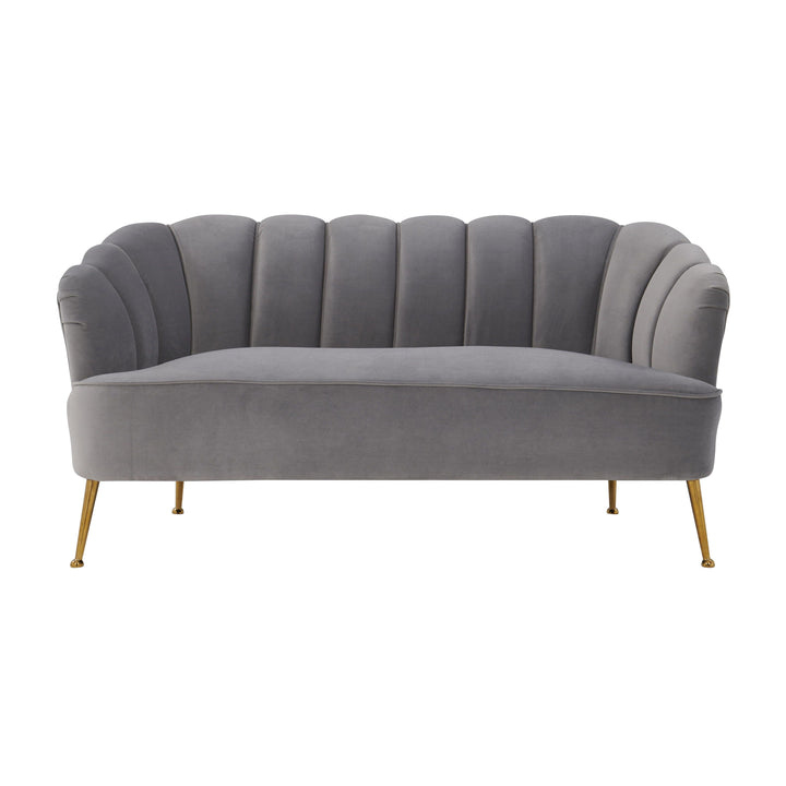 Daisy Grey Velvet Settee