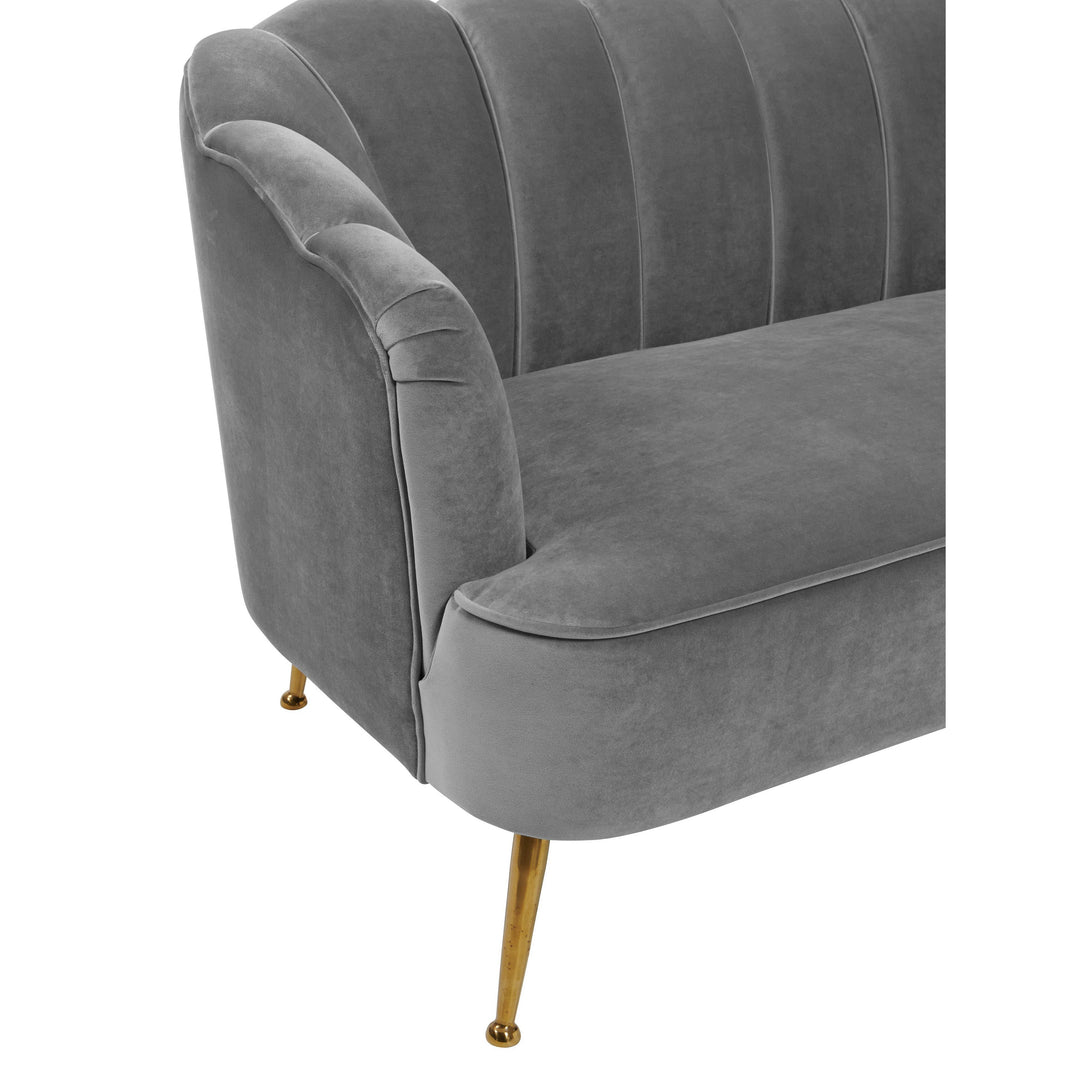 Daisy Grey Velvet Settee