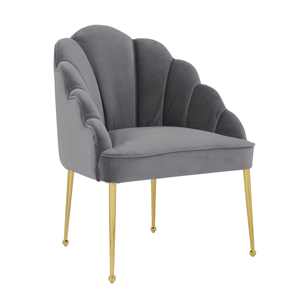 Daisy Grey Velvet Chair