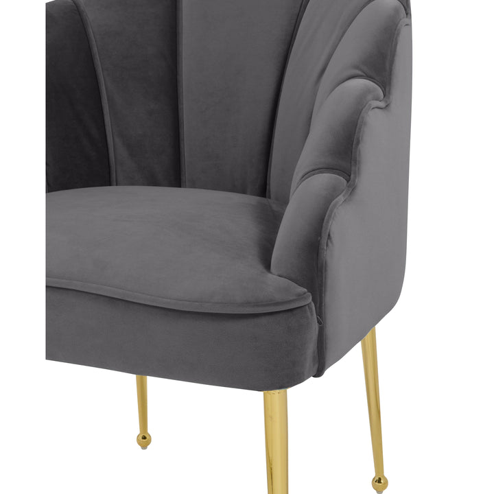 Daisy Grey Velvet Chair
