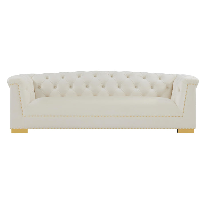 Farah Cream Velvet Sofa