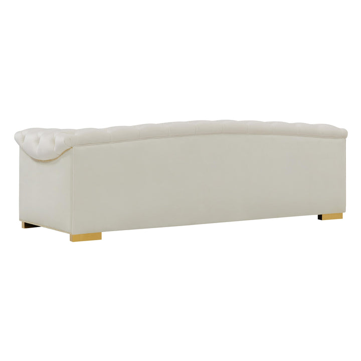 Farah Cream Velvet Sofa