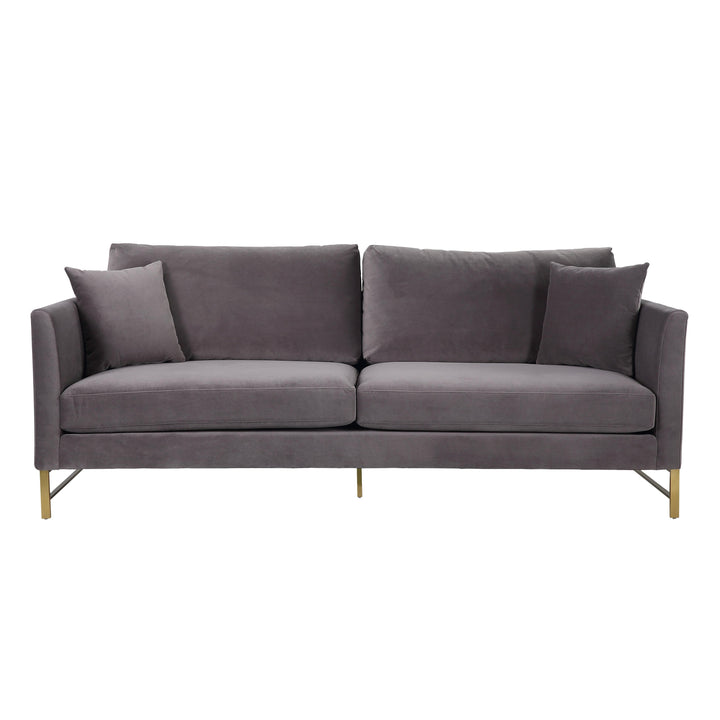 Massi Grey Velvet Sofa