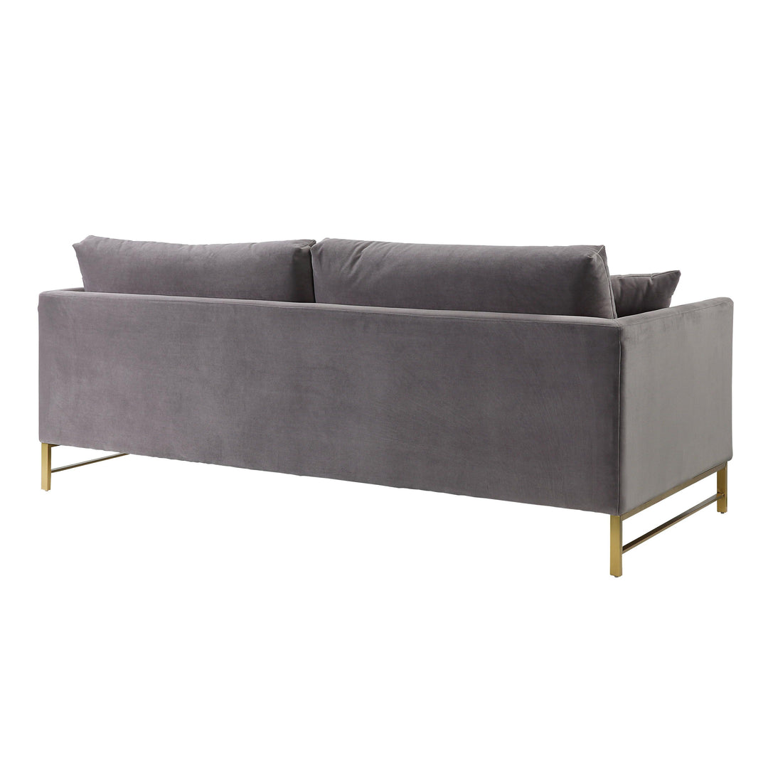 Massi Grey Velvet Sofa
