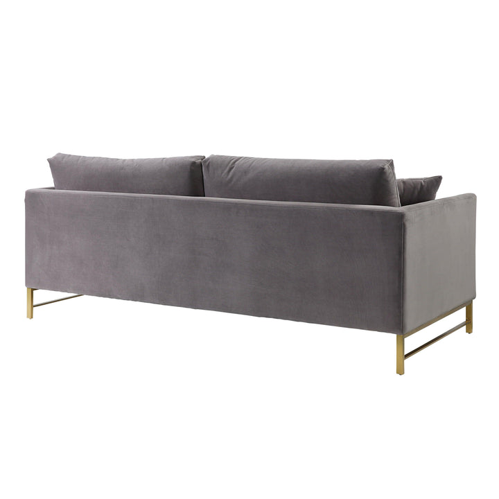 Massi Grey Velvet Sofa