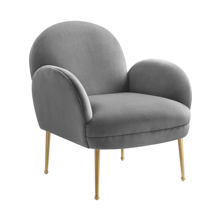 Gwen Grey Velvet Chair