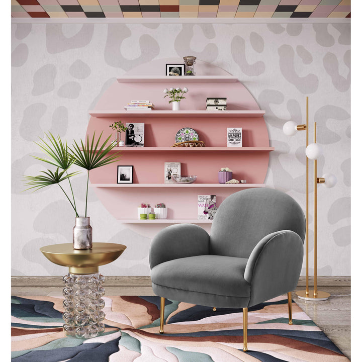 Gwen Grey Velvet Chair