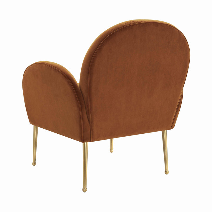 Gwen Cognac Velvet Chair