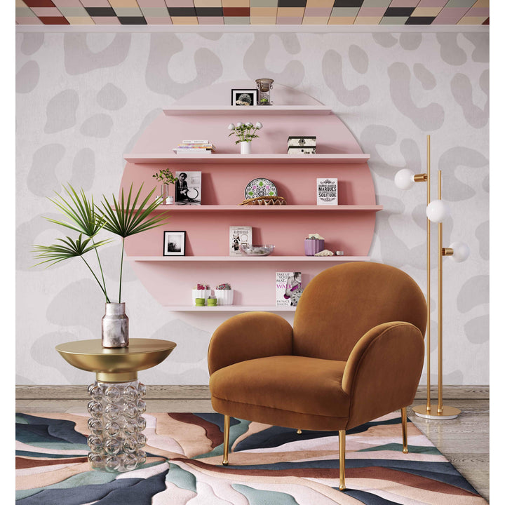 Gwen Cognac Velvet Chair