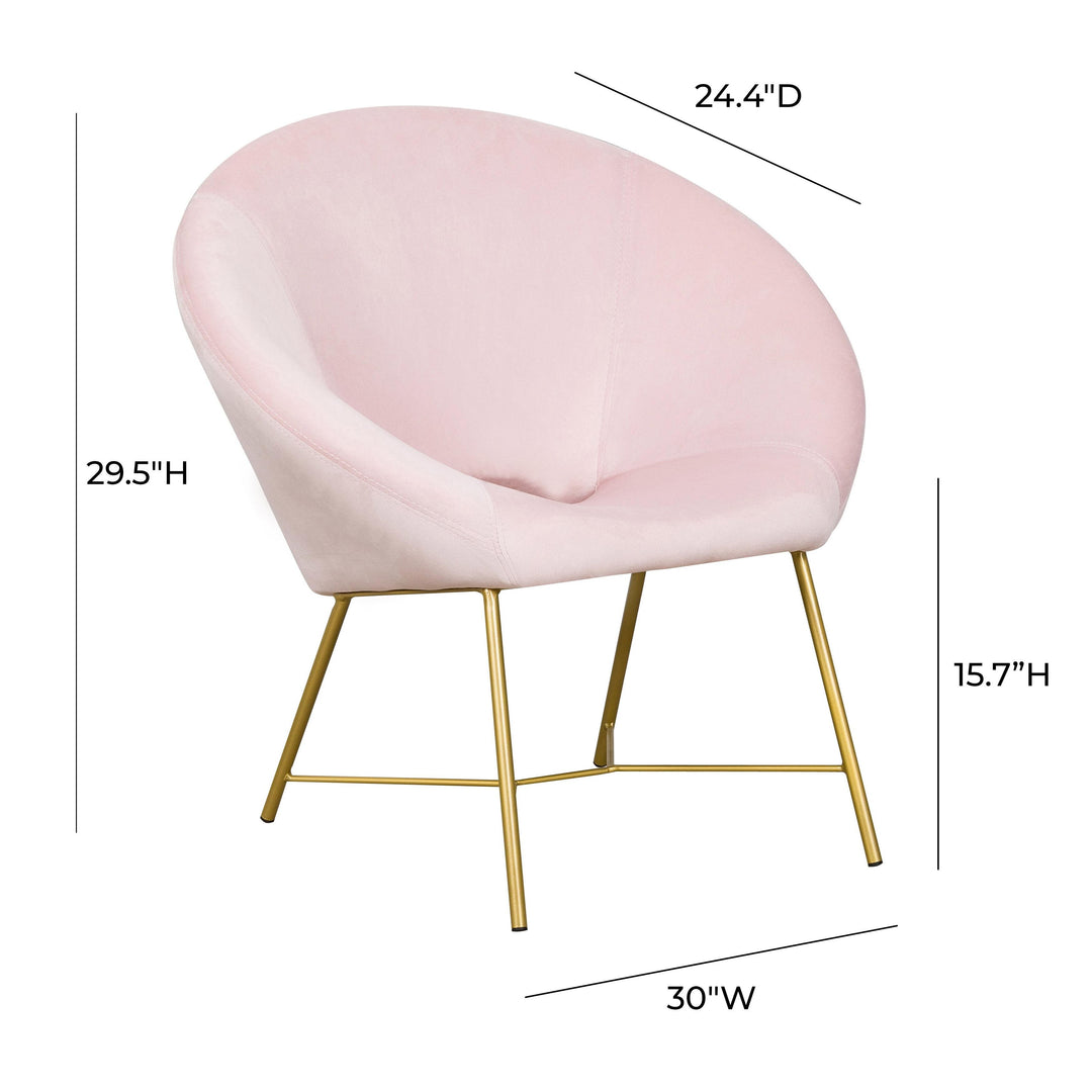 Nolan Blush Velvet Chair