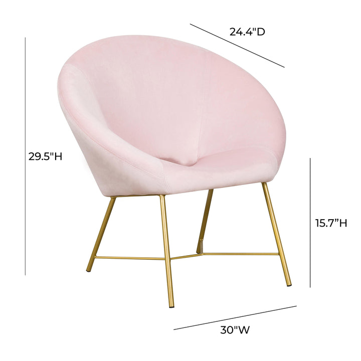 Nolan Blush Velvet Chair