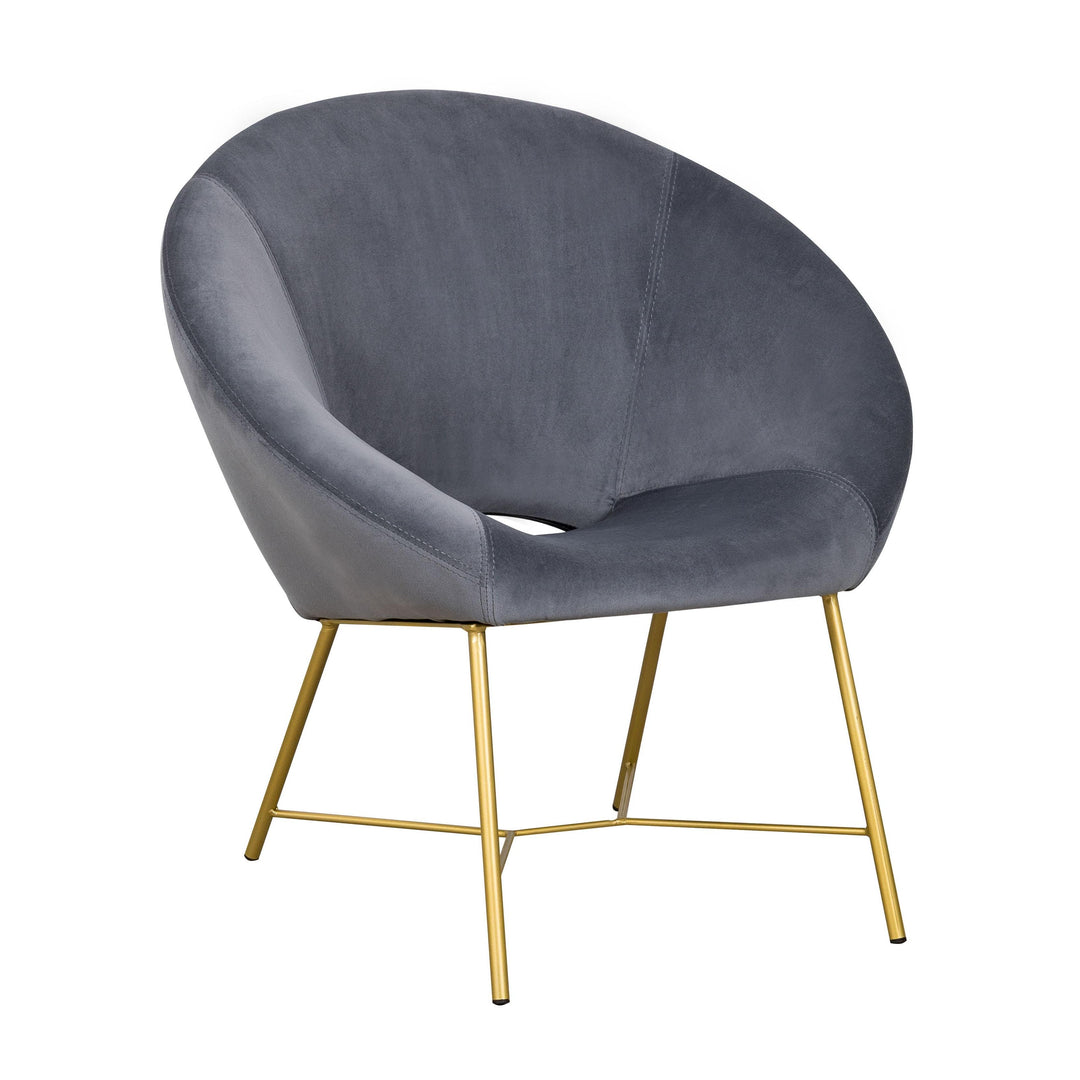 Nolan Grey Velvet Chair