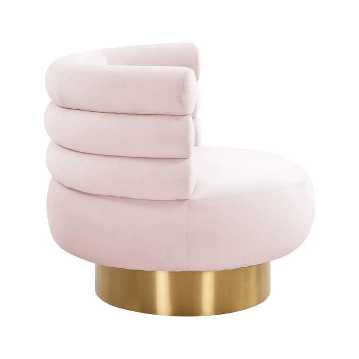 Naomi Blush Velvet Swivel Chair