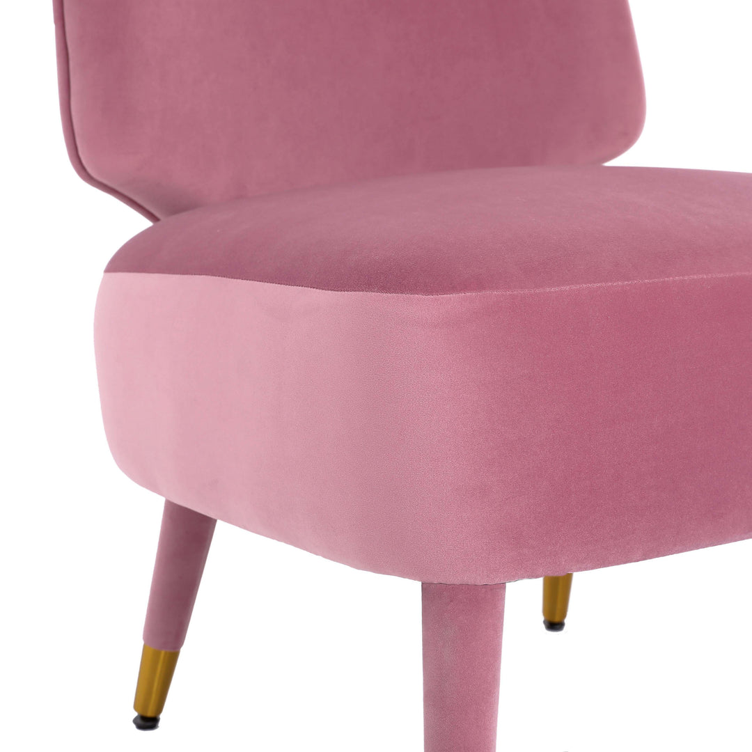 Athena Orchid Purple Velvet Accent Chair