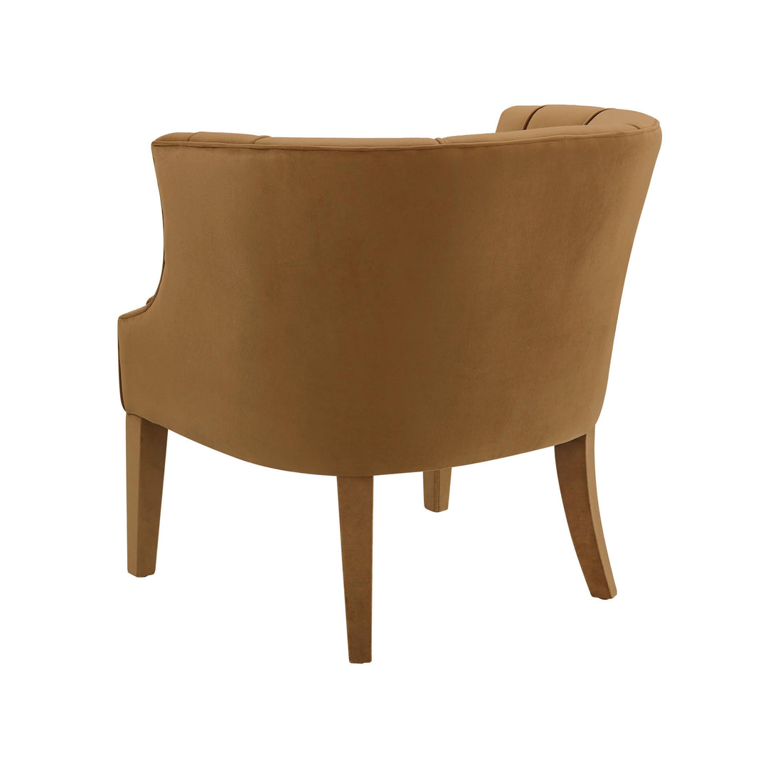 Turin Cognac Velvet Chair
