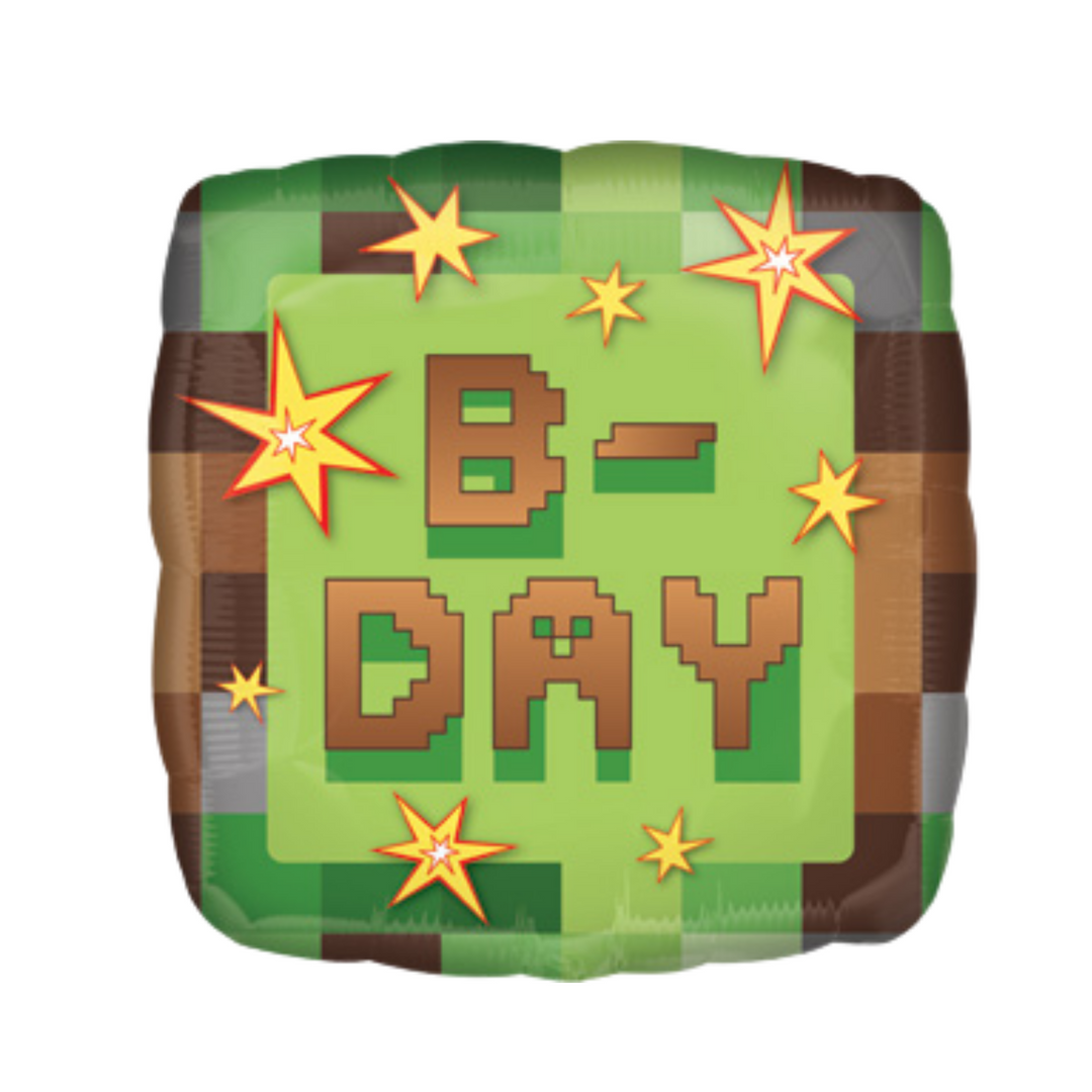 Minecraft TNT Birthday Balloon