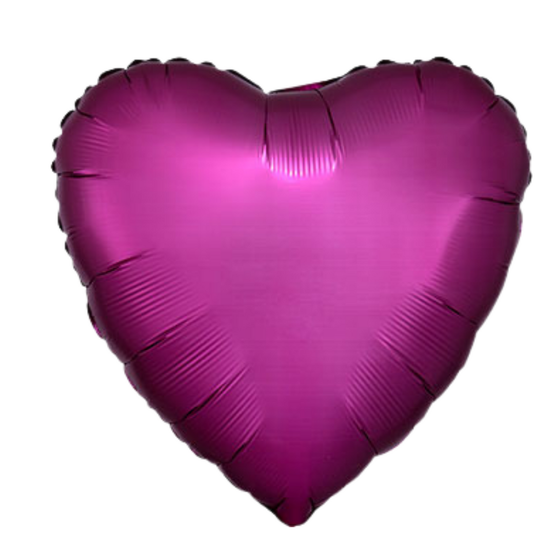 Magenta Metallic Heart Balloon