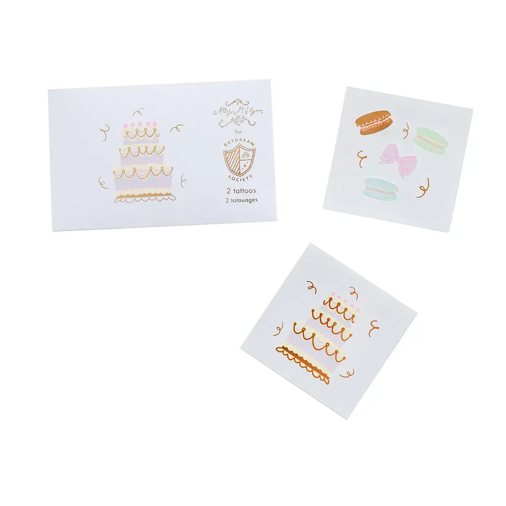 Let Them Eat Cake Temporary Tattoos