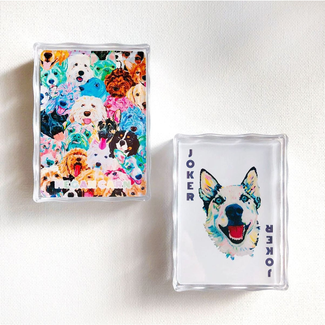 Colorful Dog Playing Cards
