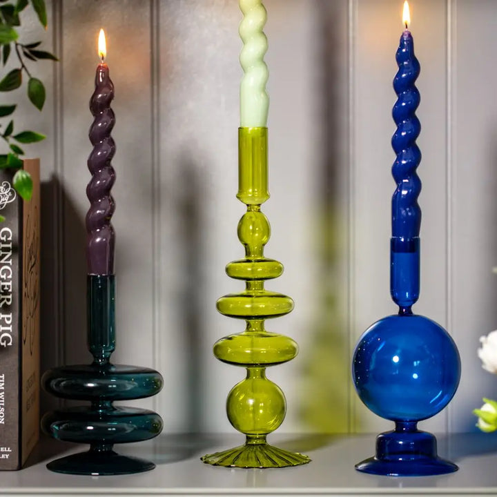 Egyptian Blue Taper Holder