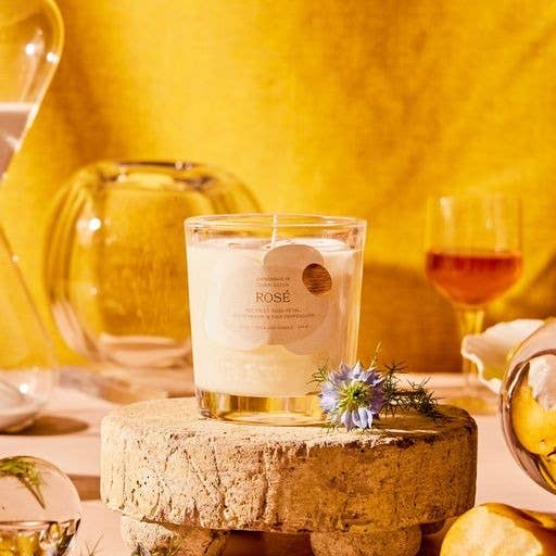Rewined Rose Candle