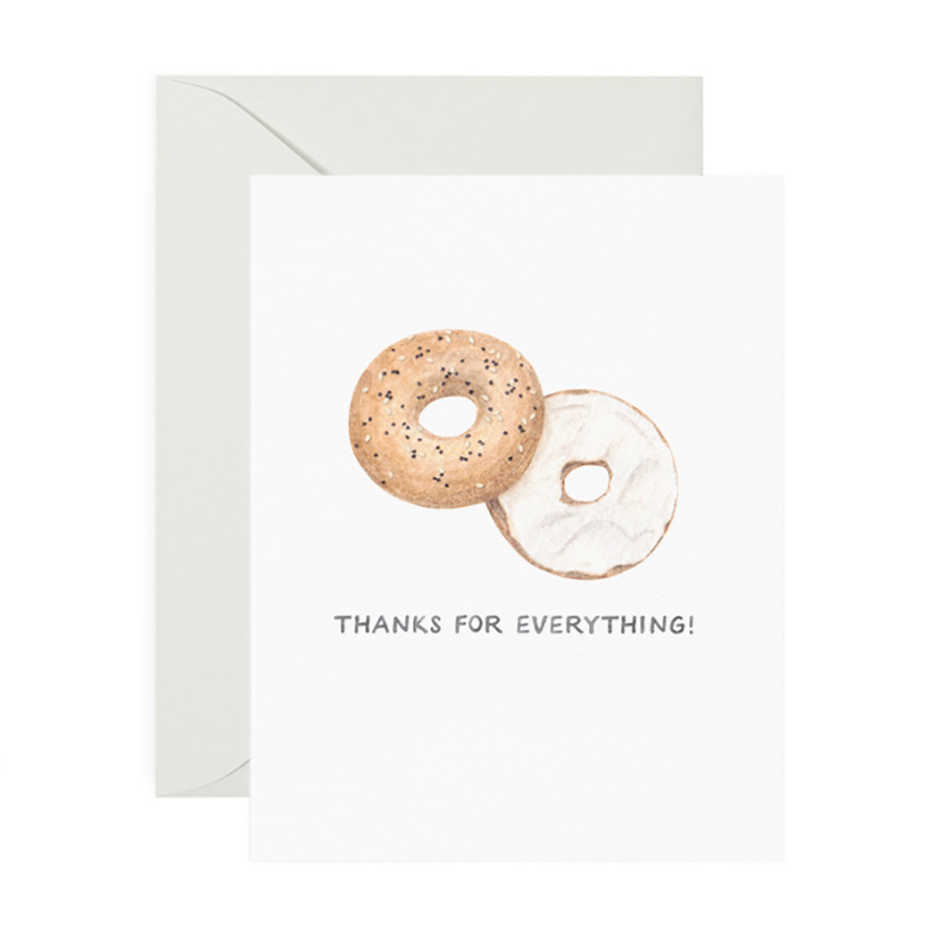 Everything Bagel Thanks Card