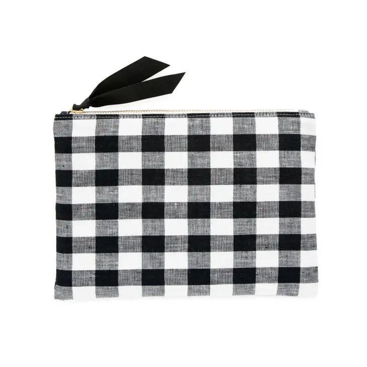 Midnight Gingham Pouch
