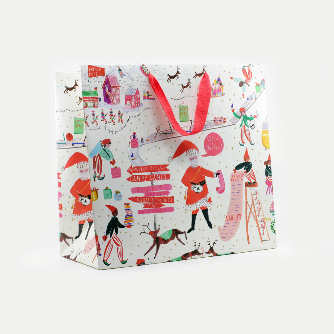 Large North Pole Headquarters Gift Bag