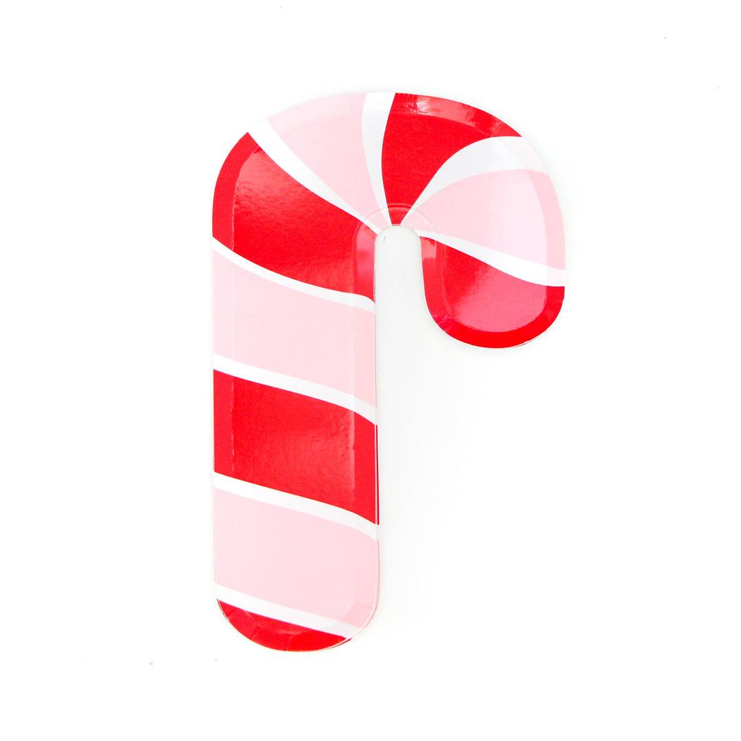 Red & Pink Candy Cane Plate