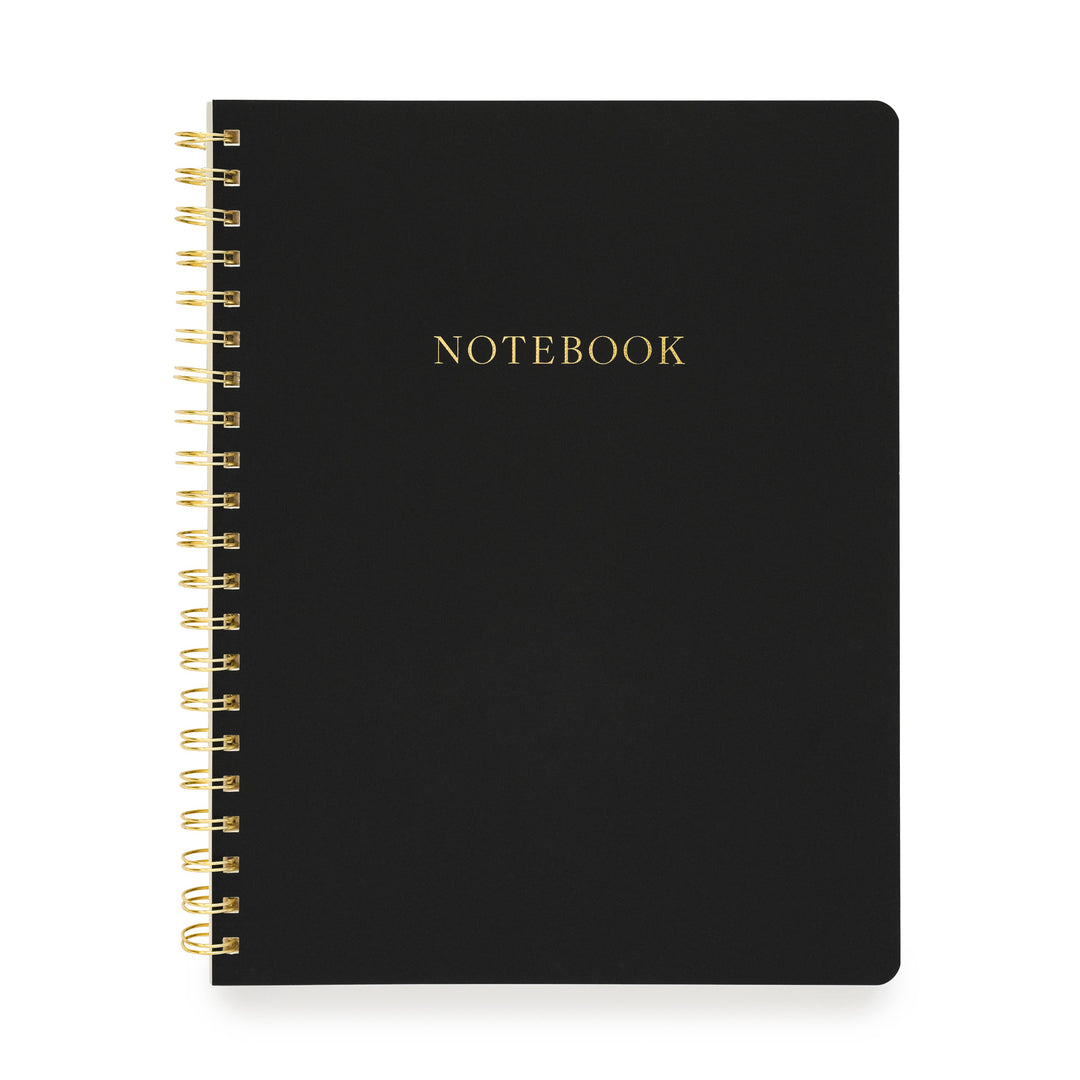 Black Large Spiral Notebook