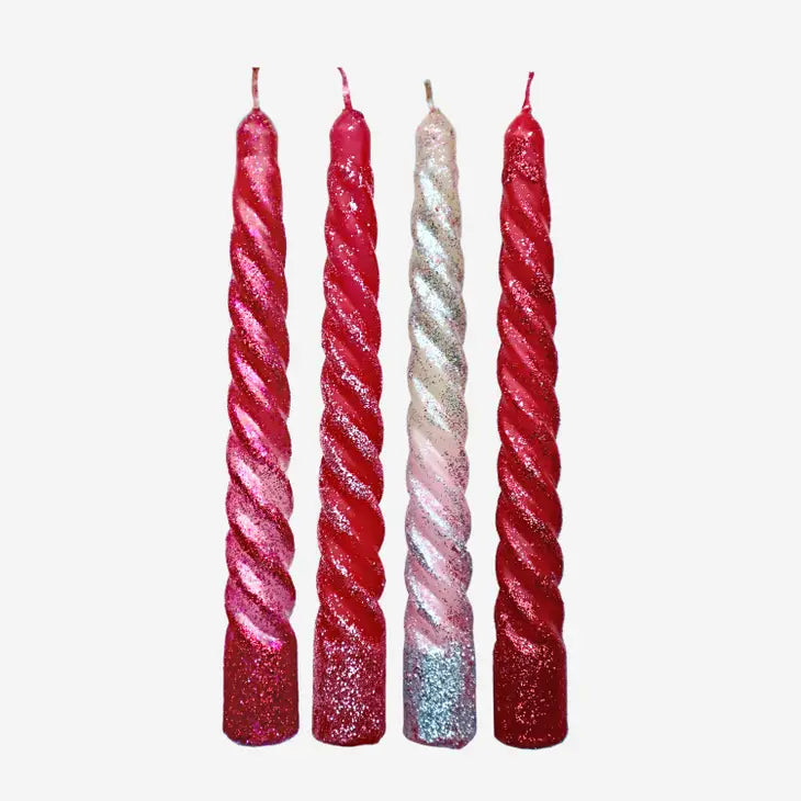 Red/Pink Twisted Candle