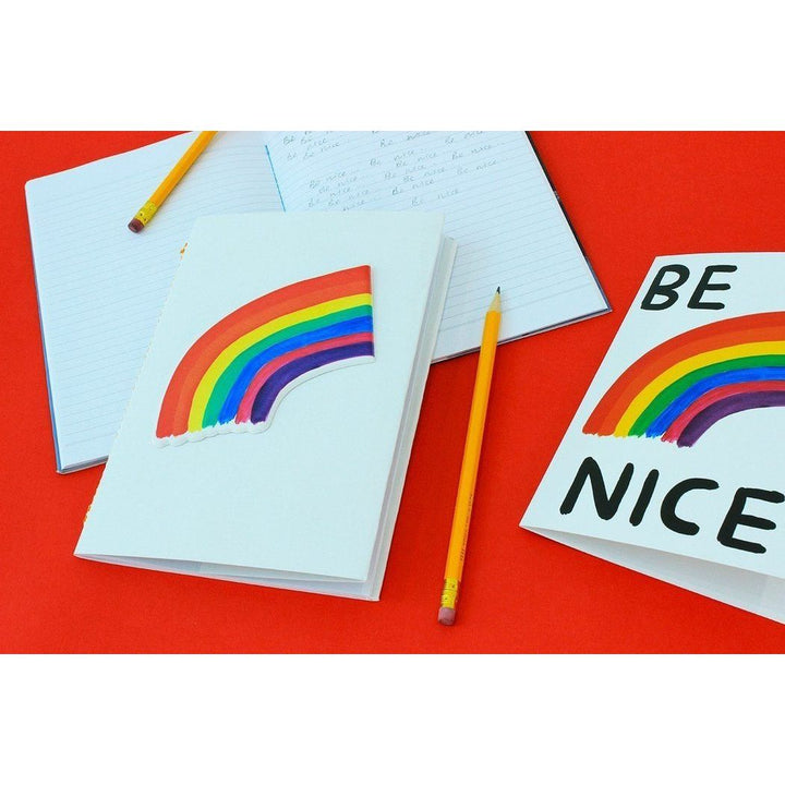 Be Nice Puffy Sticker Card