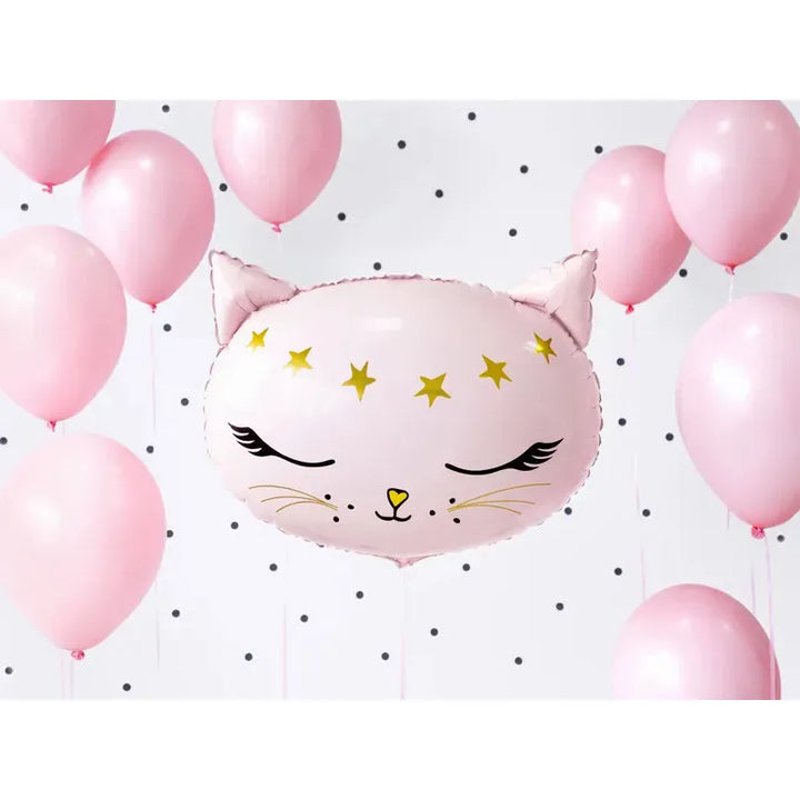 Foil Pink Cat Balloon
