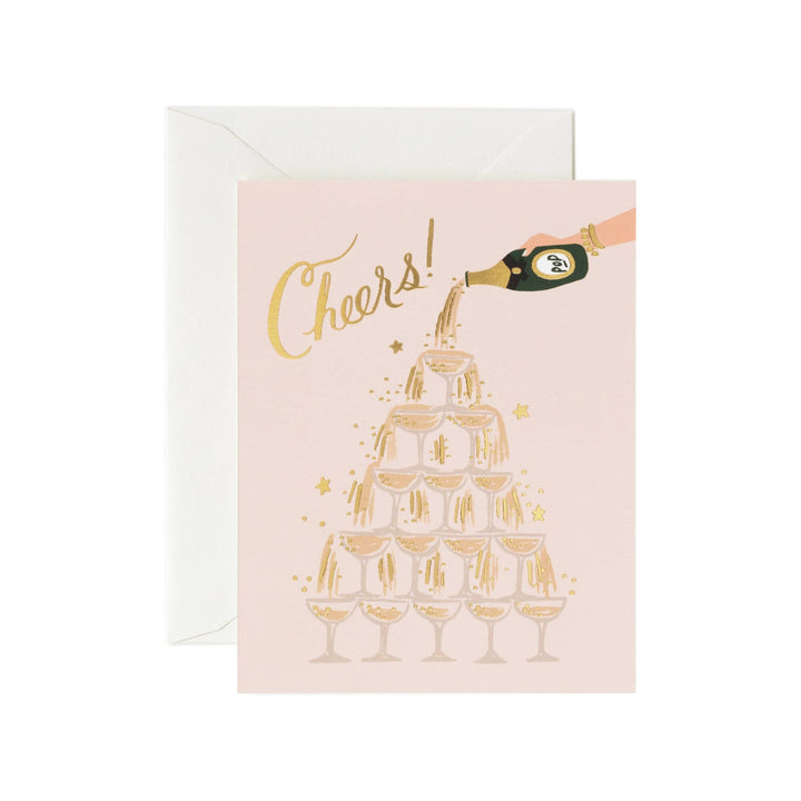 Champagne Tower Cheers Card