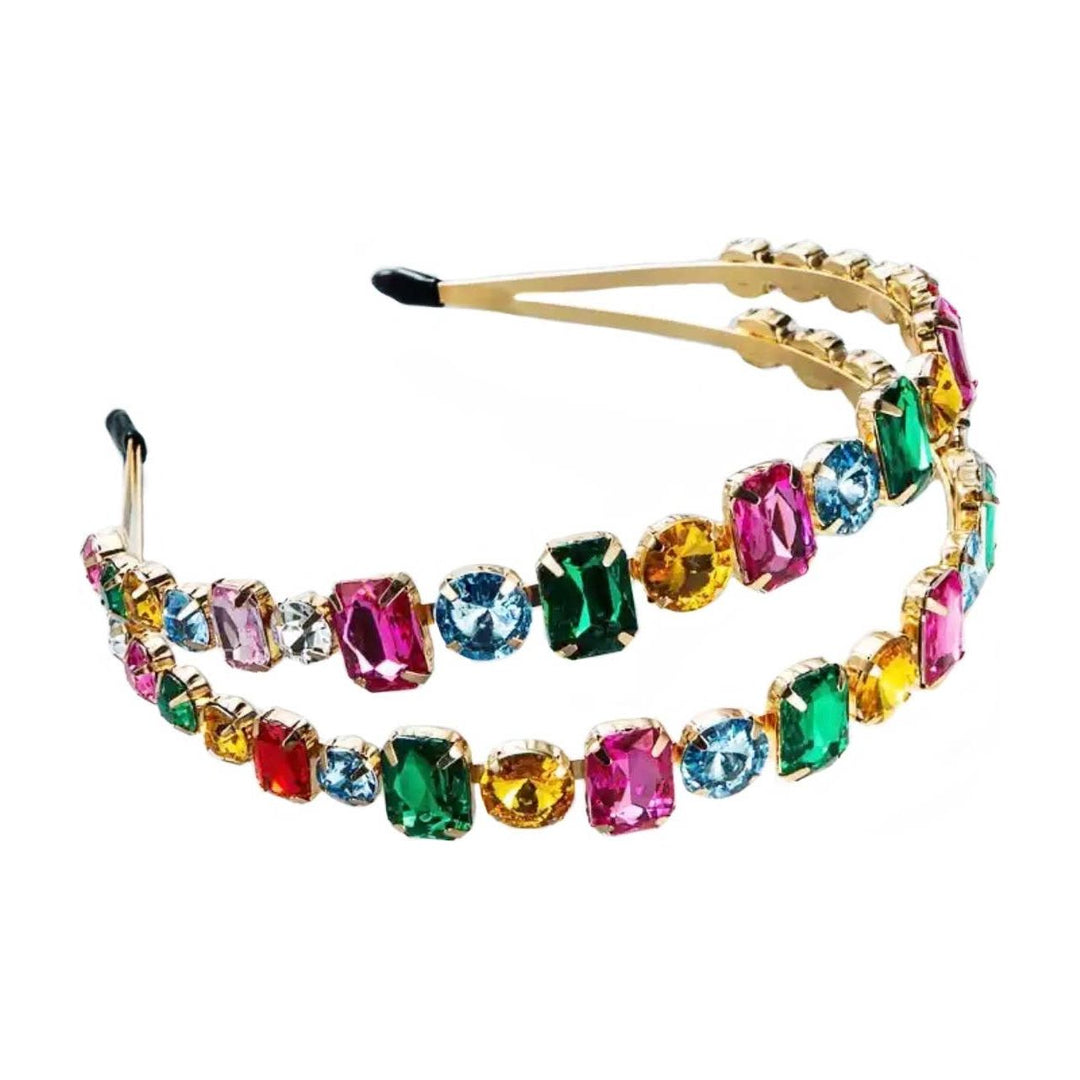 Royal Double Gem Rhinestone Headband