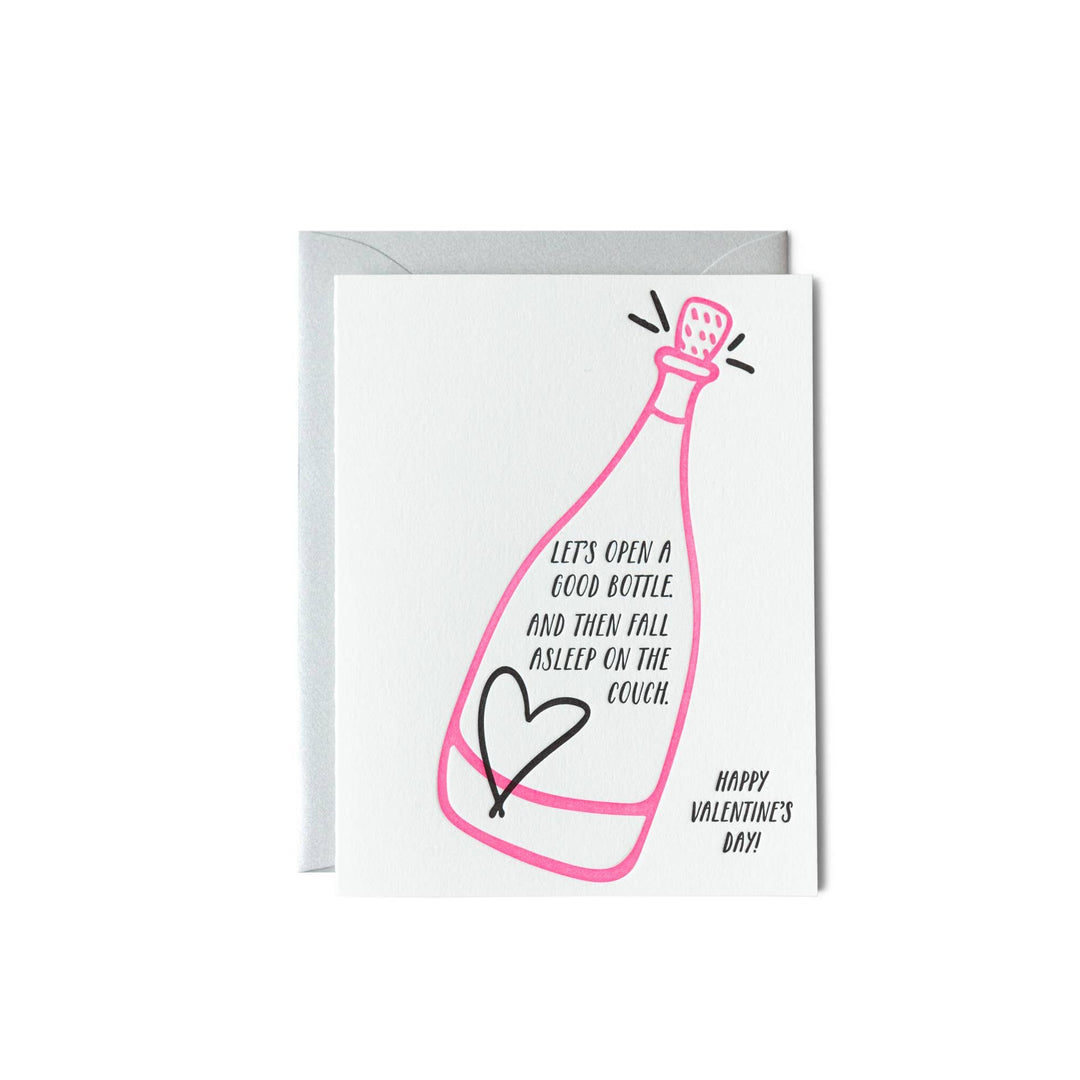 Couch & Bottle-Valentine's Day Card