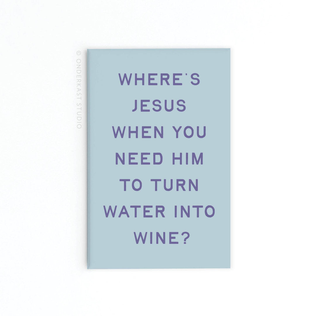 Water Into Wine Rectangle Magnet