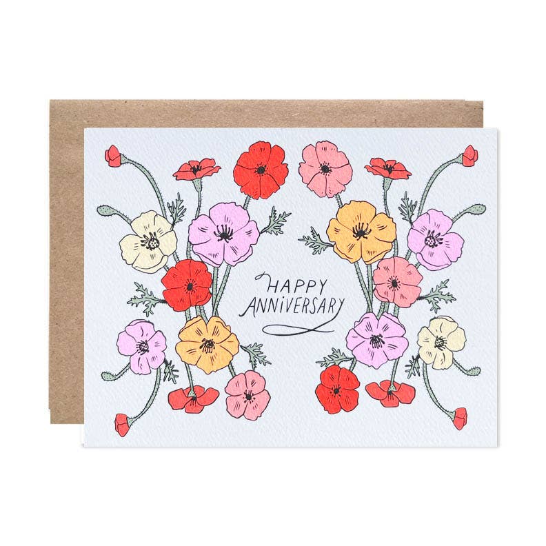 Anniversary Poppies Card
