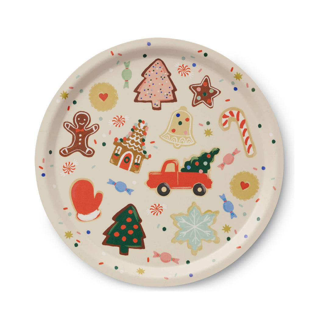 Christmas Cookies Round Serving Tray