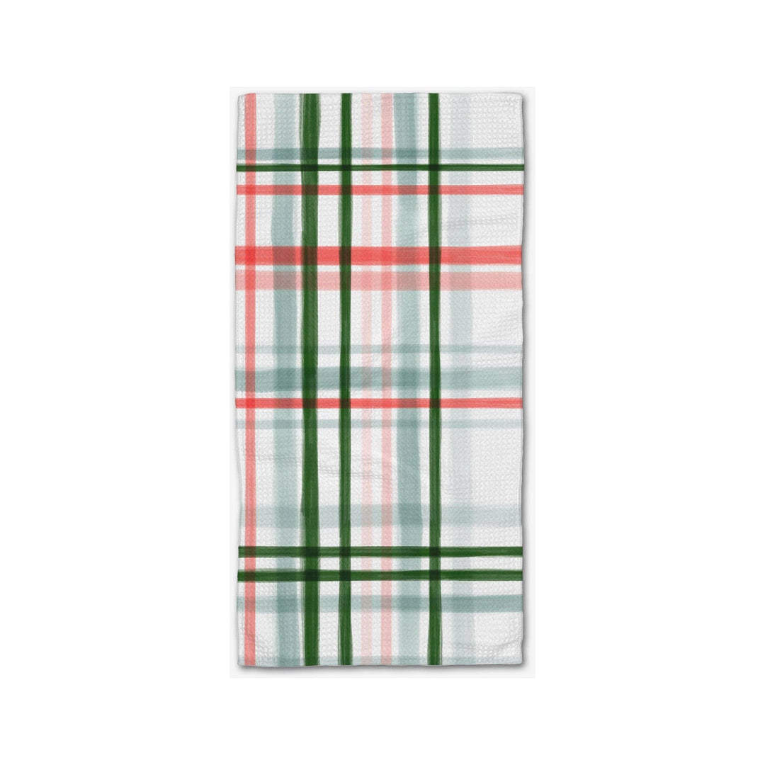 Peppermint Plaid Tea Towel